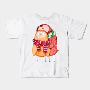 Owl hugs with love Kids T-Shirt